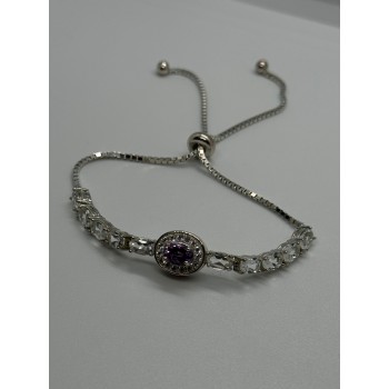 925 STERLING SILVER  MORGANITE & BERYL BRACELET