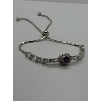 925 STERLING SILVER  MORGANITE & BERYL BRACELET