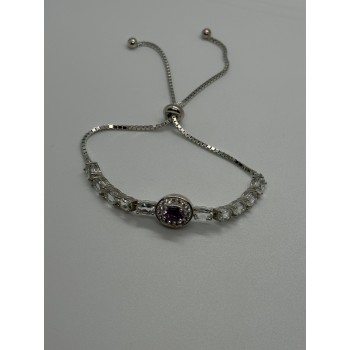 925 STERLING SILVER  MORGANITE & BERYL BRACELET