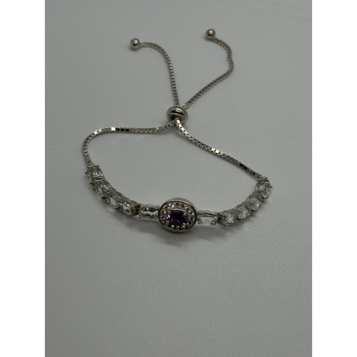 925 STERLING SILVER  MORGANITE & BERYL BRACELET