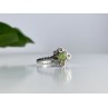 925 Sterling Silver Peridot, Citrine & White Sapphire Ring Size 7