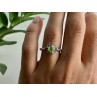 925 Sterling Silver Peridot, Citrine & White Sapphire Ring Size 7