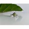 925 Sterling Silver Peridot, Citrine & White Sapphire Ring Size 7