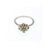 925 Sterling Silver Peridot, Citrine & White Sapphire Ring Size 7