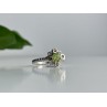 925 Sterling Silver Peridot, Citrine & White Sapphire Ring Size 7