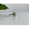 925 Sterling Silver Peridot, Citrine & White Sapphire Ring Size 7