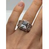 925 Sterling Silver Pink & White CZ Ring Size 7