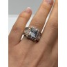 925 Sterling Silver Pink & White CZ Ring Size 7