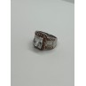 925 Sterling Silver Pink & White CZ Ring Size 7