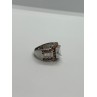 925 Sterling Silver Pink & White CZ Ring Size 7