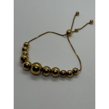 925 STERLING SILVER GOLD PLATED  KA 1772  ITALY  BRACELET