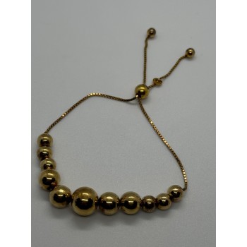 925 STERLING SILVER GOLD PLATED  KA 1772  ITALY  BRACELET