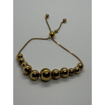 925 STERLING SILVER GOLD PLATED  KA 1772  ITALY  BRACELET