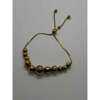 925 STERLING SILVER GOLD PLATED  KA 1772  ITALY  BRACELET