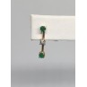 10K YELLOW GOLD EMERALD & DIAMOND EARRINGS & NECKLACE  SET