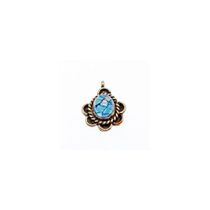 925 Sterling Silver Mosaic Opal Pendant
