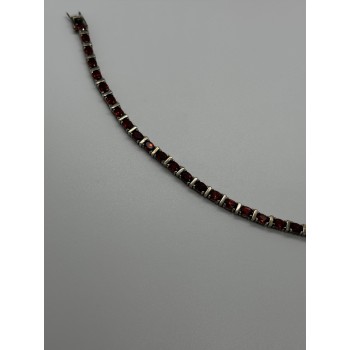 925 STERLING SILVER GARNET BRACELET