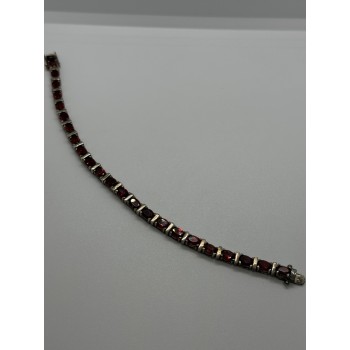 925 STERLING SILVER GARNET BRACELET