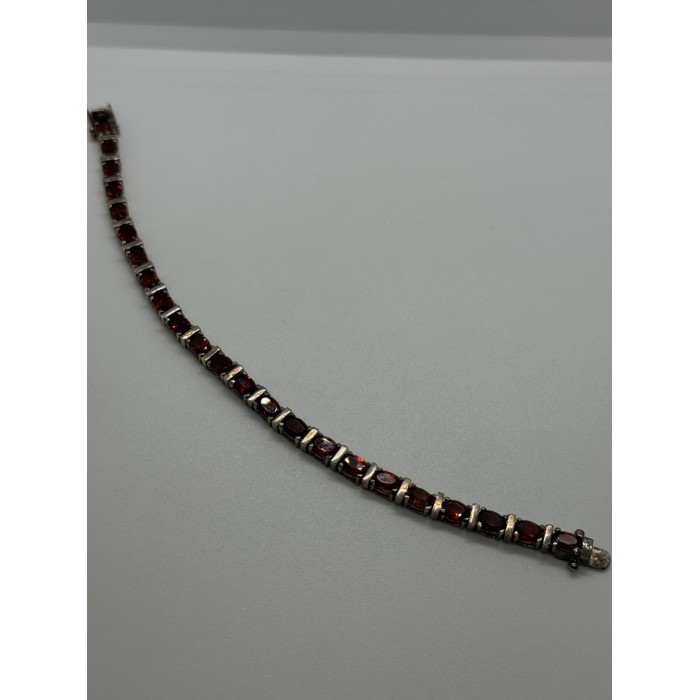 925 STERLING SILVER GARNET BRACELET