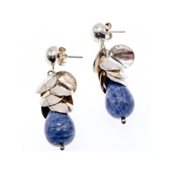 925 Sterling Silver Sodalite Stud Earrings