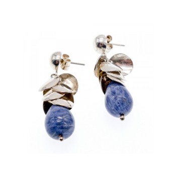 925 Sterling Silver Sodalite Stud Earrings