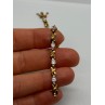925 STERLING SILVER GOLD PLATED CZ BRACELET