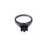 BLACK 925 STERLING SILVER SPINEL & CZ RING SIZE 9.25