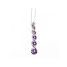 10K WHITE GOLD AMETHYST & DIAMOND CHAIN WITH PENDANT