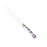 10K WHITE GOLD AMETHYST & DIAMOND CHAIN WITH PENDANT