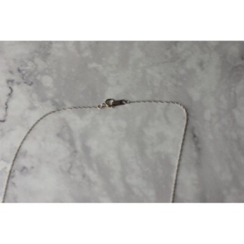 10K WHITE GOLD AMETHYST & DIAMOND CHAIN WITH PENDANT