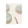 10K WHITE GOLD AMETHYST & DIAMOND CHAIN WITH PENDANT