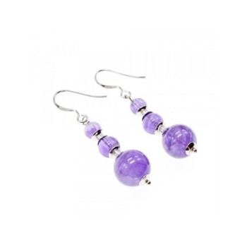 925 Sterling Silver Amethyst Earrings