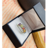 925 Sterling Silver Multi Gemstones Ring Size 9.5