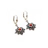 925 Sterling Silver Garnet & Marcasites 