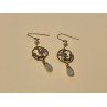 925 STERLING SILVER PEARLS & ENAMEL EARRINGS