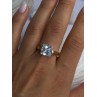 Classy Design 925 Sterling Silver Gold Plated Cz Ring Size 10