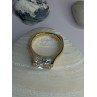 Classy Design 925 Sterling Silver Gold Plated Cz Ring Size 10