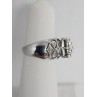 14K WHITE GOLD & DIAMONDS .5ct RING  SIZE 4