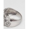 14K WHITE GOLD & DIAMONDS .5ct RING  SIZE 4