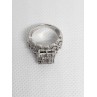 14K WHITE GOLD & DIAMONDS .5ct RING  SIZE 4