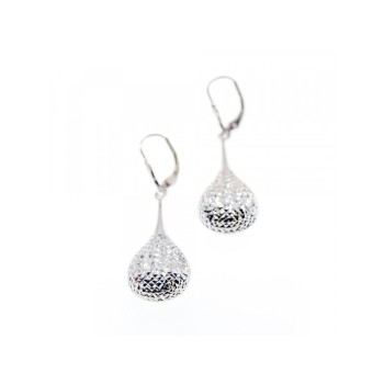 10K WHITE GOLD EARRINGS ITALY