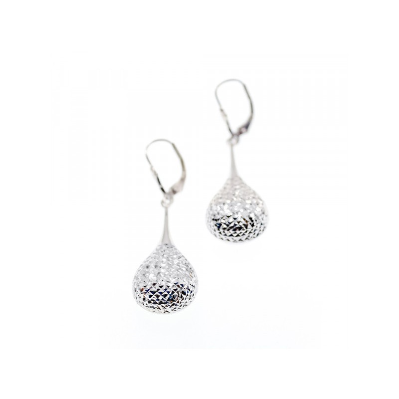 10K WHITE GOLD EARRINGS ITALY