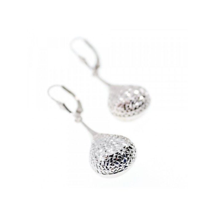 10K WHITE GOLD EARRINGS ITALY