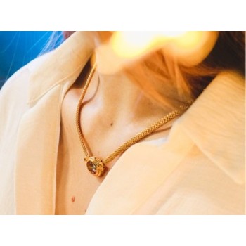 925 Sterling Silver Gold Plated  Mystic Topaz Necklace