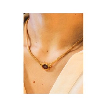 925 Sterling Silver Gold Plated  Mystic Topaz Necklace