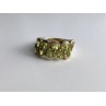 925 Sterling Silver Gold Plated Peridot Ring Size 6.5
