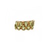 925 Sterling Silver Gold Plated Peridot Ring Size 6.5