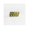 925 Sterling Silver Gold Plated Peridot Ring Size 6.5