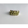 925 Sterling Silver Gold Plated Peridot Ring Size 6.5
