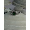 925 Sterling Silver Emerald & Beryl Ring Size 7